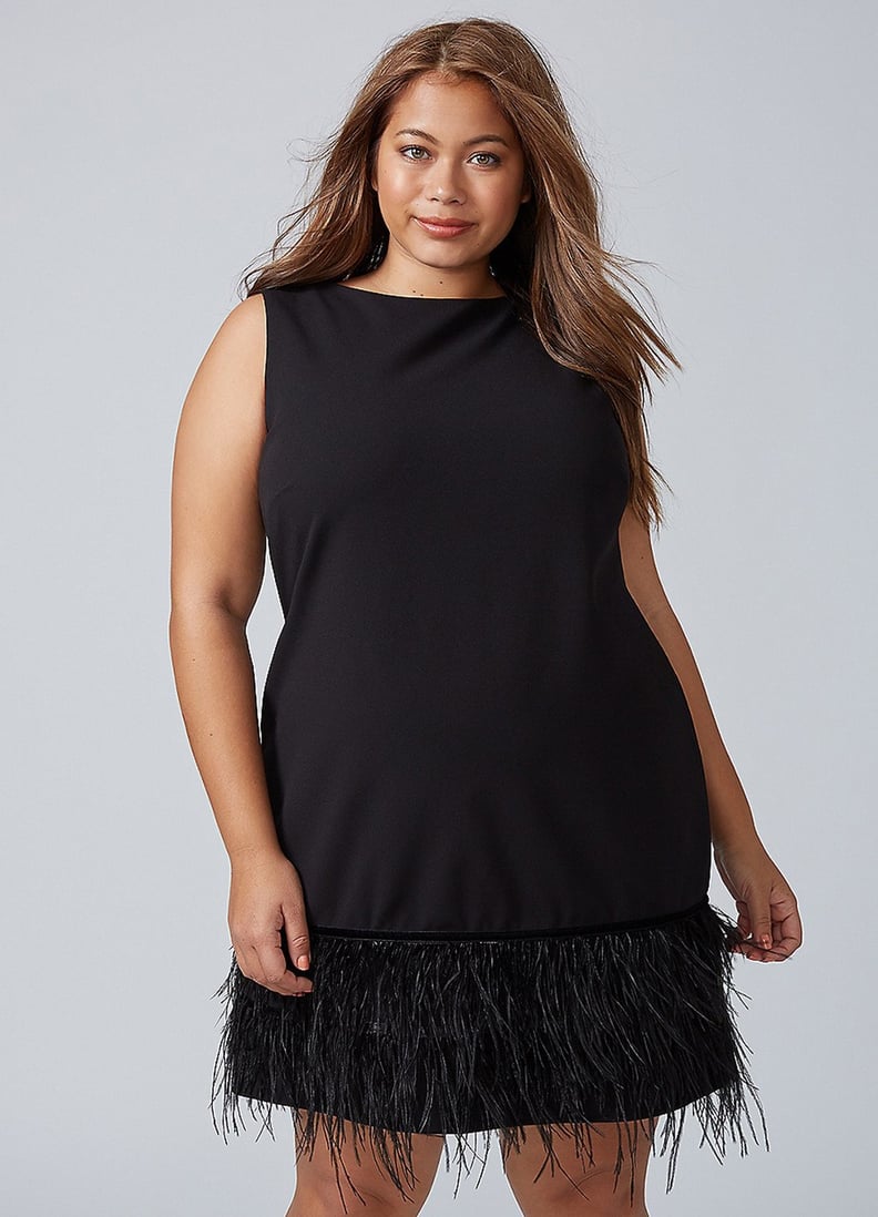 Lane Bryant Sleeveless Dress With Feather Hem