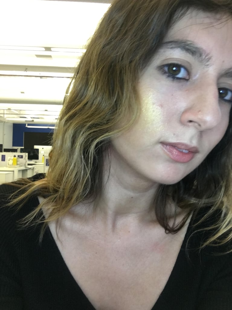 Who: Alaina Demopoulos, editorial assistant, Beauty
Complexion: Fair 
Review: "After putting this on, I kind of look like I got into a fight with a disco ball and lost, but that's not a complaint. It wouldn't be a true Rihanna launch if it didn't involve a lot of gold. Make no mistake: this is not the highlighter you wear to meet an SO's parents or ace a job interview. But if you want to dance the night away with your girlfriends (or just bring some extra flair to your own personal Netflix night), this highlighter brings the drama."