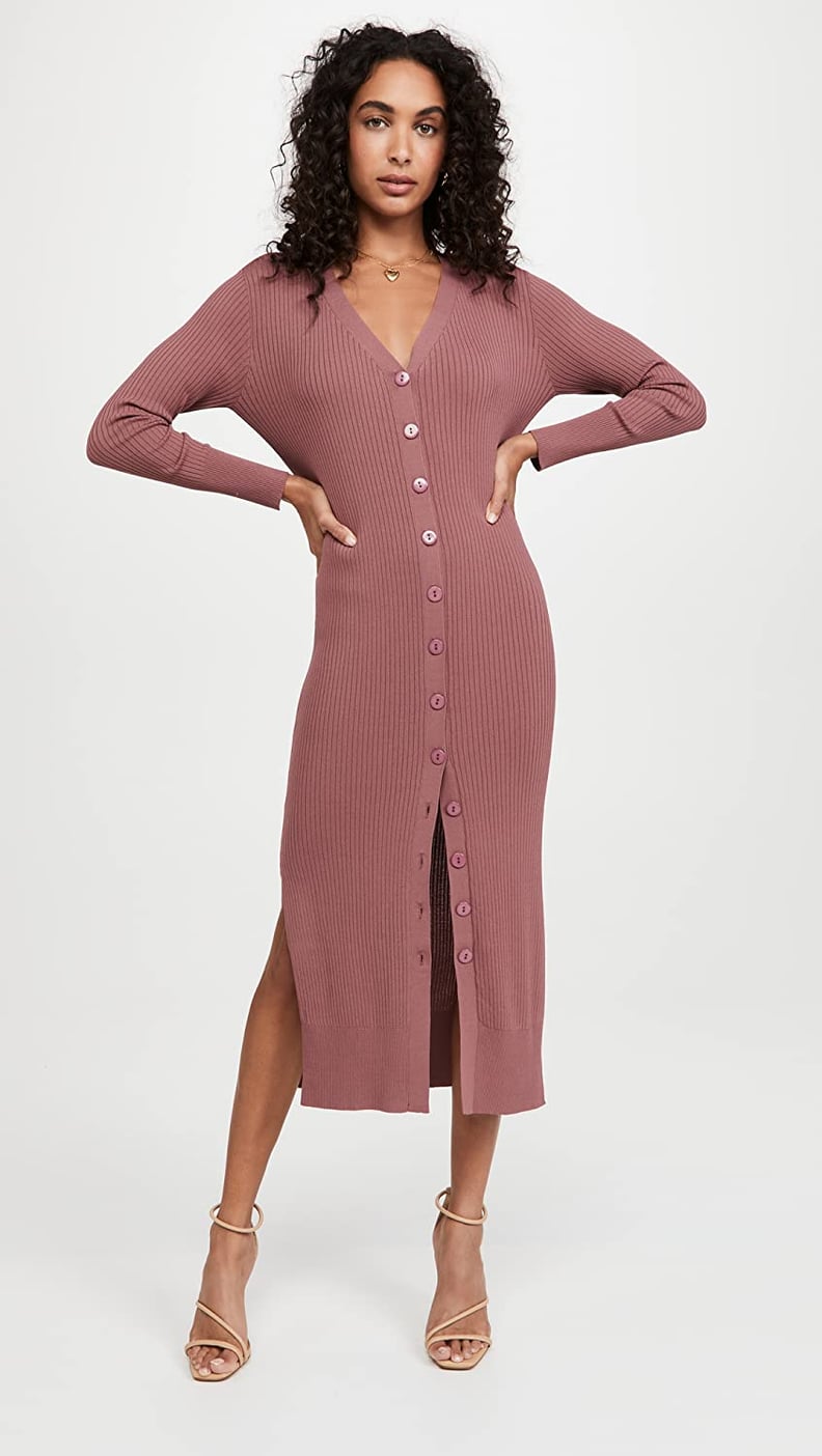 A Comfy Knit Dress: Line & Dot Simone Button Down Sweater Dress