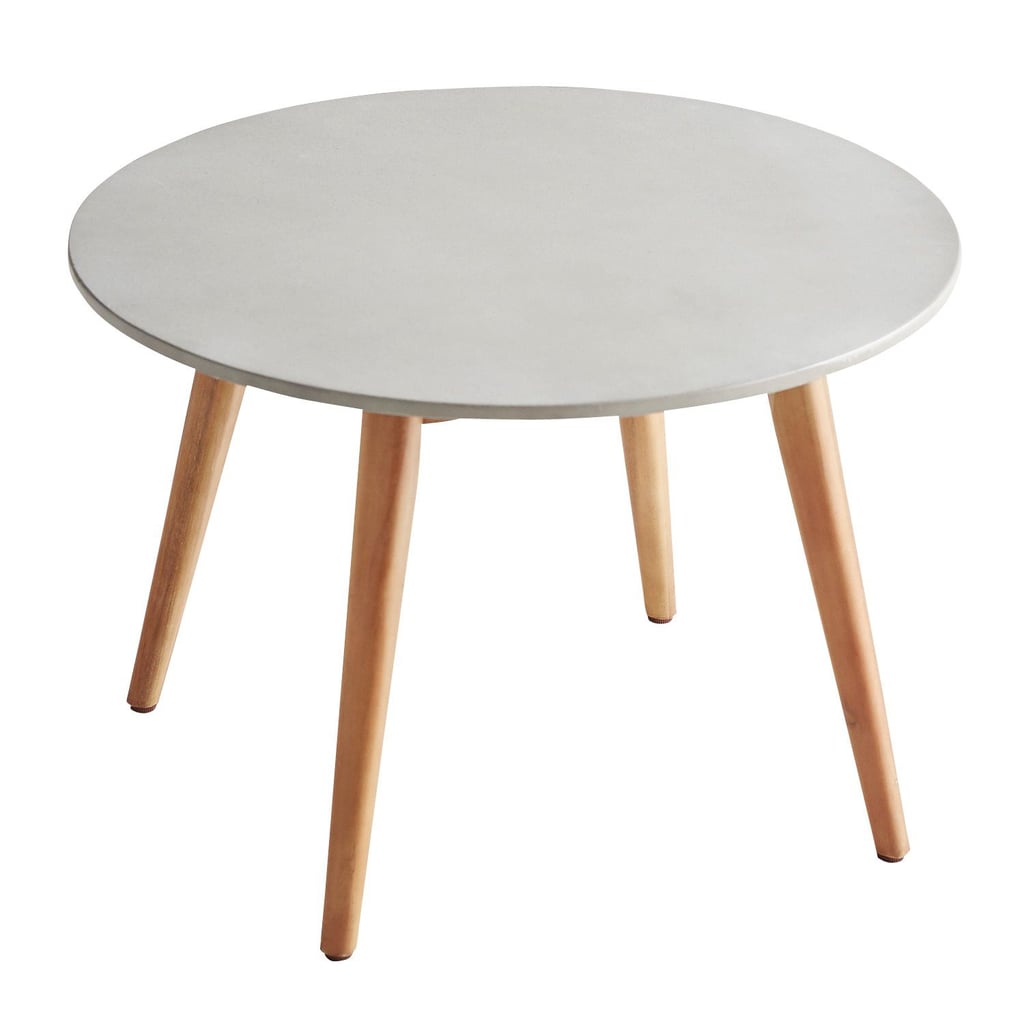 Bari Round Coffee Table With Concrete Top