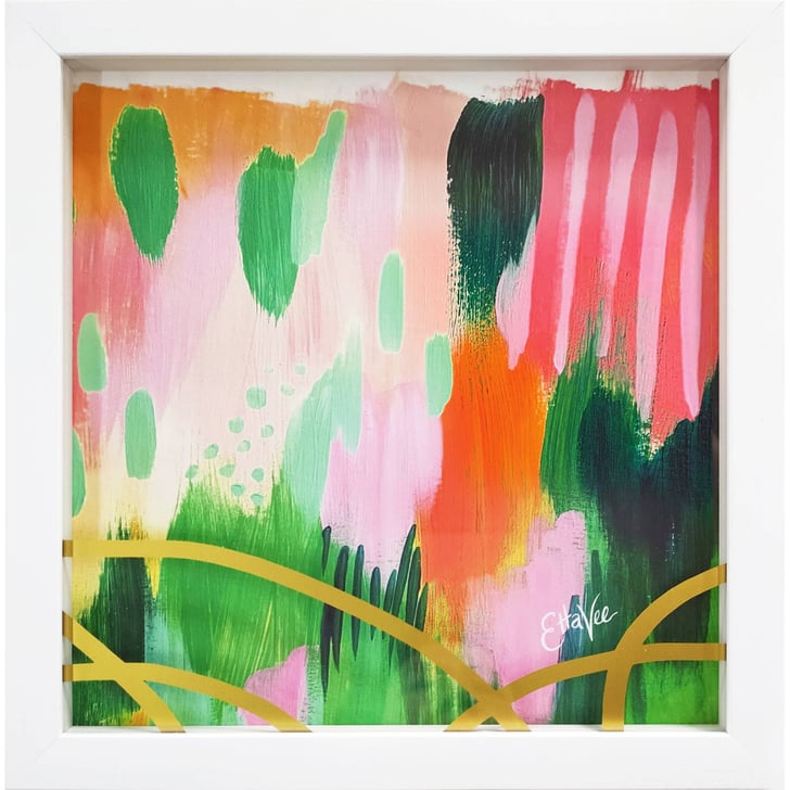 Gold Accents EttaVee Gold Lines Abstract in Shadow Box Frame Target