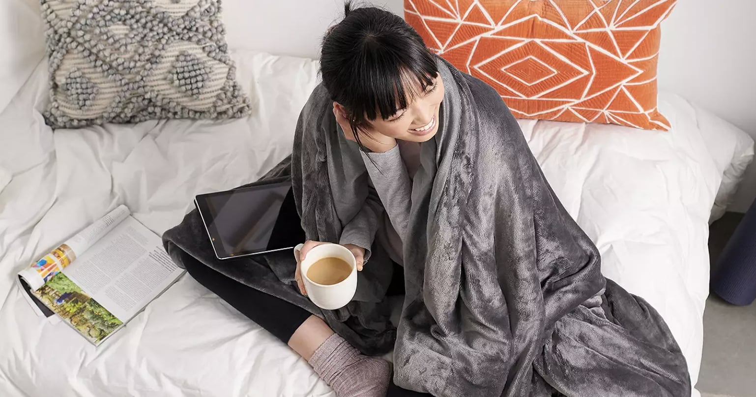 Brookstone calming weighted throw blanket store