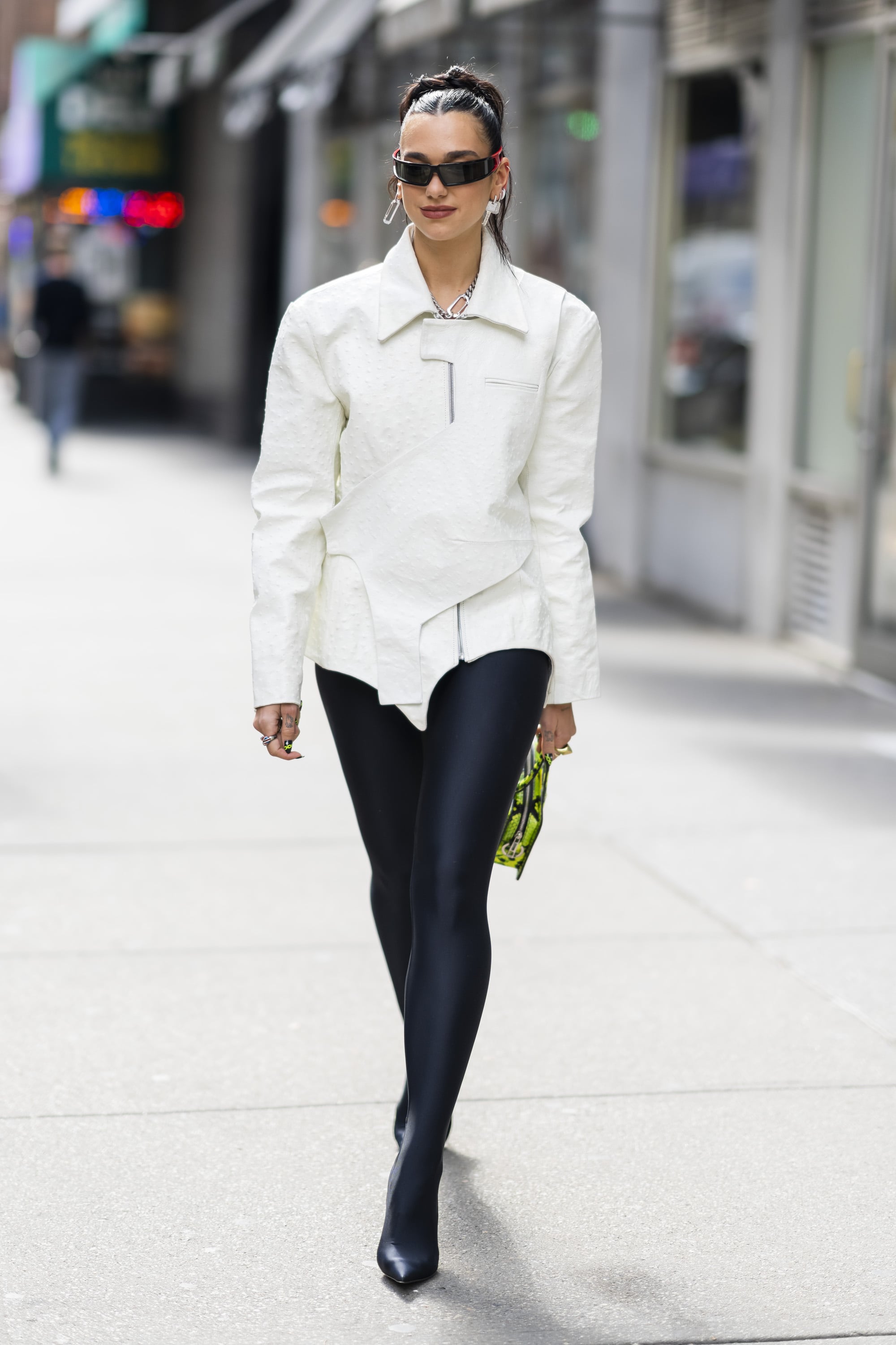 She's Startin': Dua Lipa Strolls Through NYC in $3,000 Pantaleggings With  Attached Heels