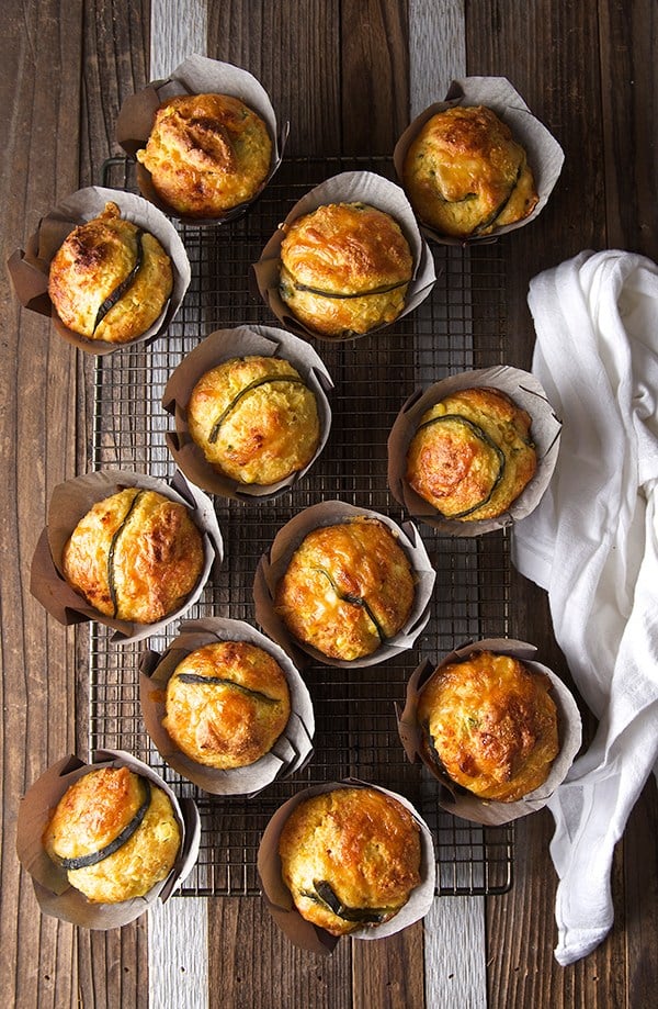 Poblano Peppers and Smoked Gouda Cornbread Muffins