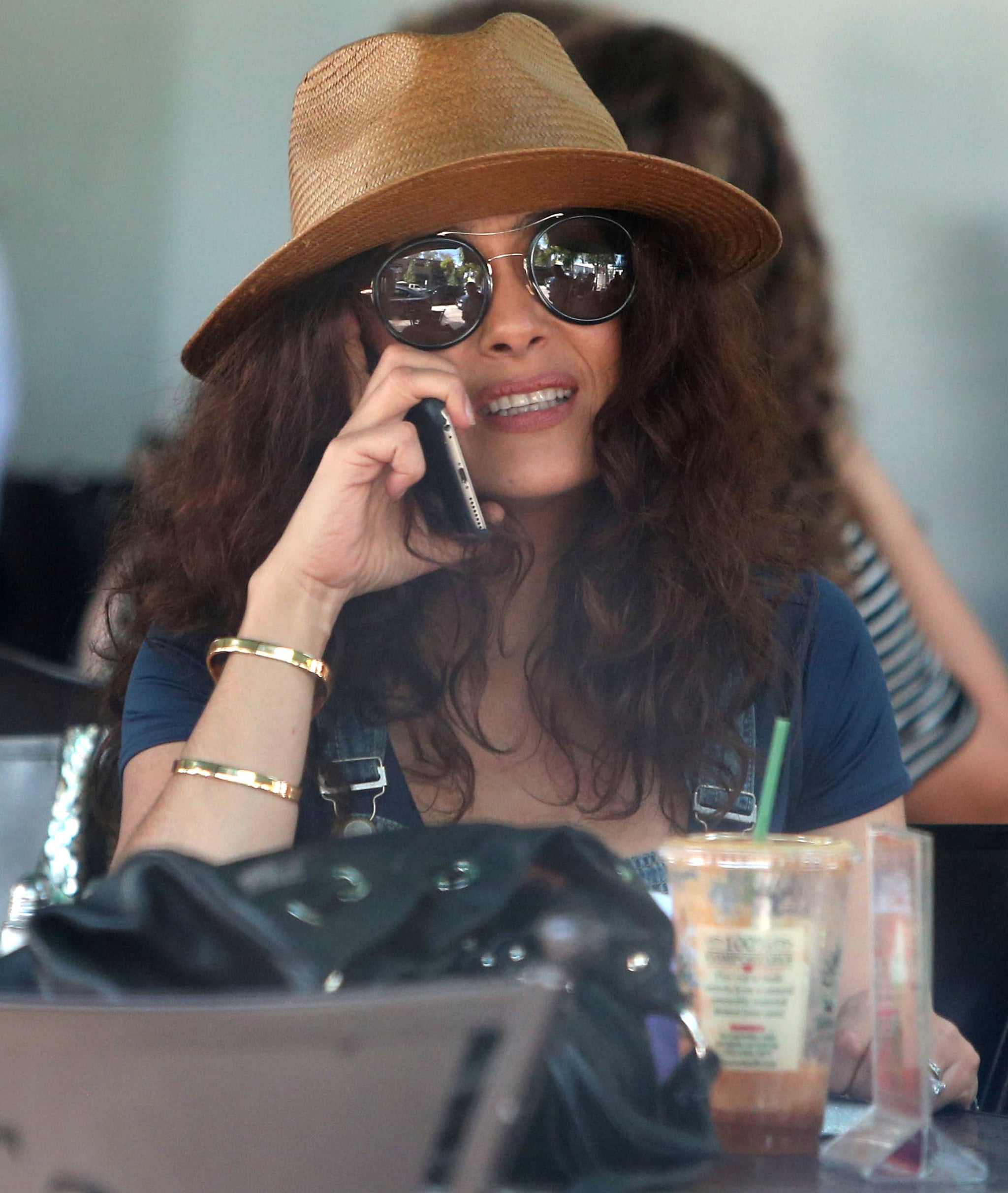 Salma Hayek's Frizzy Curly Hair 