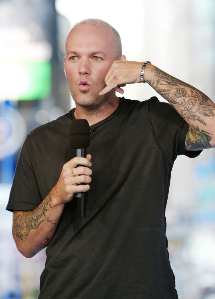 Fred Durst of Limp Bizkit dropped by TRL in 2003.