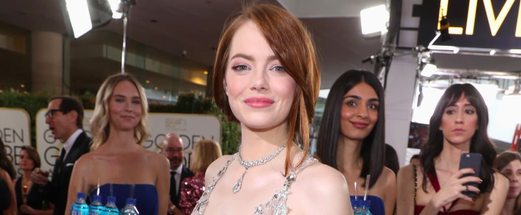 Emma Stone Awkward Hug at 2017 Golden Globe Awards