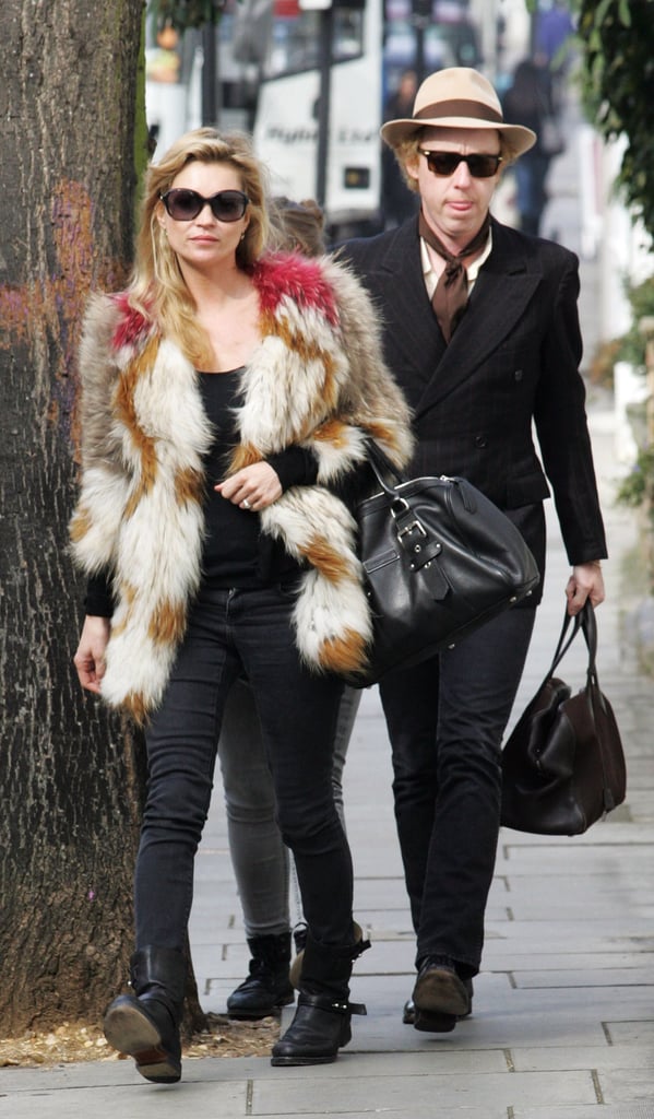 We love the way Kate coordinated with Jamie in 2011, with a wardrobe of skinny jeans and boots, black sunglasses, and beige accents. His hat may be slightly more subtle than her fur coat, but together, they're the ultimate street style couple.