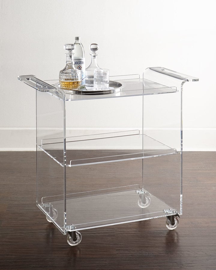 Horchow Nicole Acrylic Bar Cart (999) Bar Cart Shopping Ideas