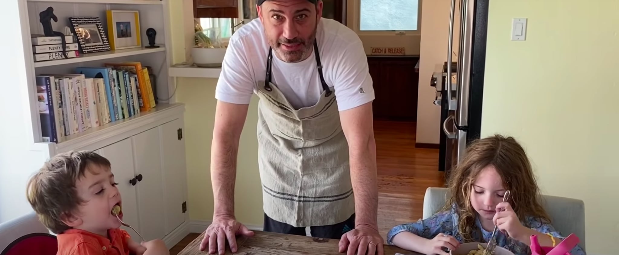 Jimmy Kimmel S Kids Love His Pasta Tina Recipe Video Popsugar Food
