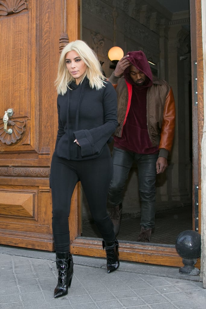 Kim Went For Gothic Drama in a Bell-Sleeved Top