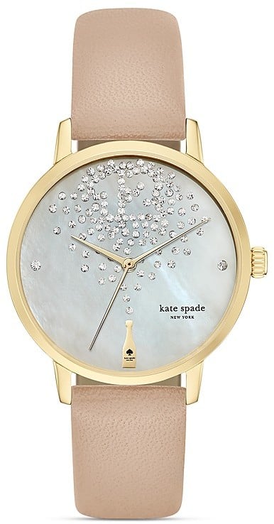 Kate Spade Vachetta Champagne Dial Metro Watch