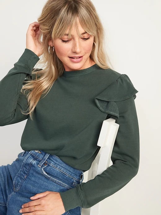 Old navy ruffle sweatshirt