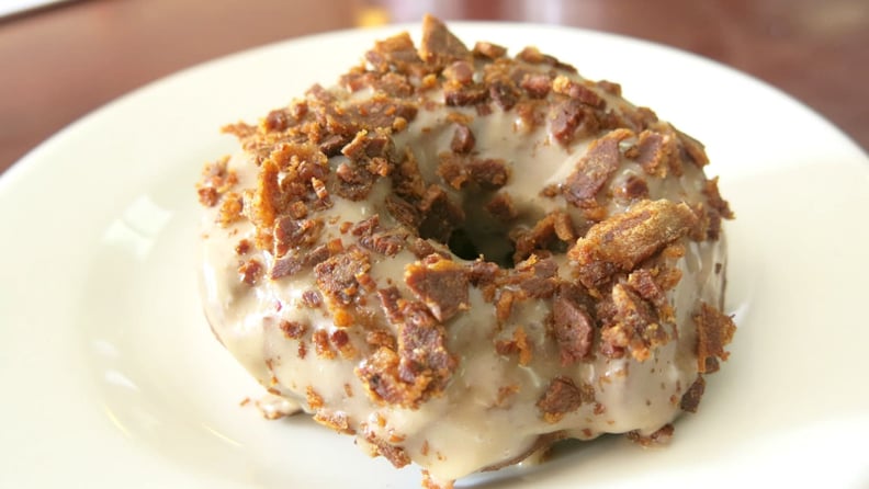 Maple Bourbon Glaze and Beef Bacon Doughnuts