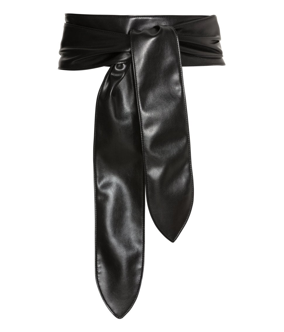 Leather tie discount belt for coat