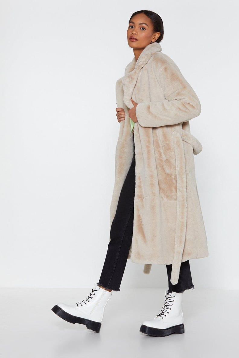 Nasty Gal It's Fur the Best Faux Fur Longline Coat