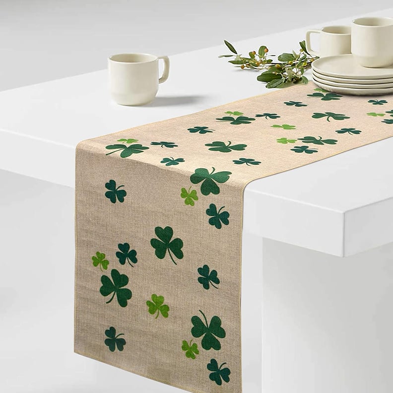 St. Patrick’s Day Burlap Shamrock Table Runner