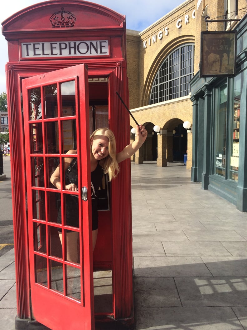 The phone booth outside of King's Cross will connect you to the Ministry of Magic.