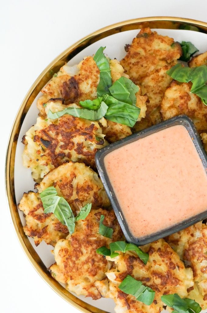 Chipotle Cauliflower Jalapeño Fritters