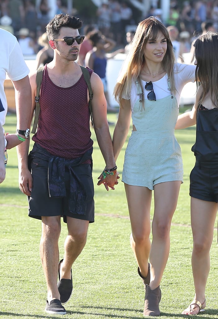 Joe Jonas and Blanda Eggensschwiler held hands.