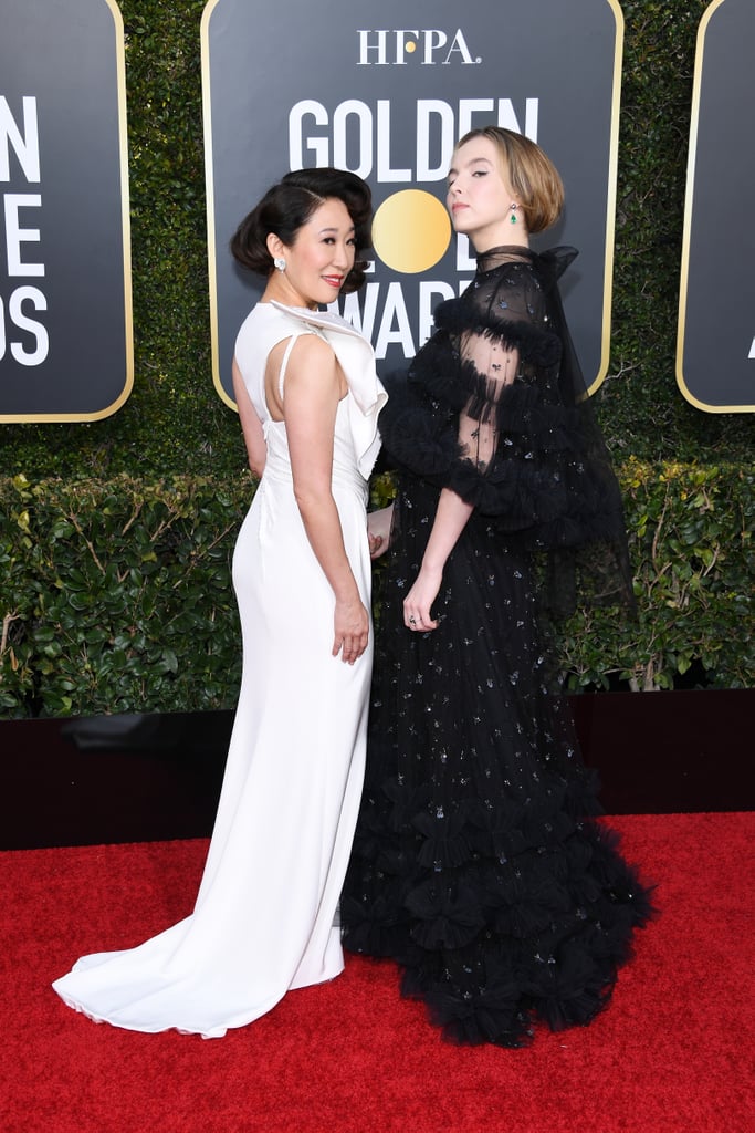 Sandra Oh and Jodie Comer at 2019 Golden Globes