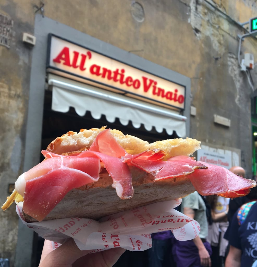 Panini party
Hop in line for a massive panino at All'Antico Vinaio, often called the best street food in Florence. Treats like porchetta and truffle spread will be well worth the wait, and 2-euro house wine doesn't hurt, either.
Gucci Museo
Take less than an hour to appreciate the Italian designer's most important pieces through the years, including a Gucci car and shimmering dresses specially designed for Blake Lively and Salma Hayek.