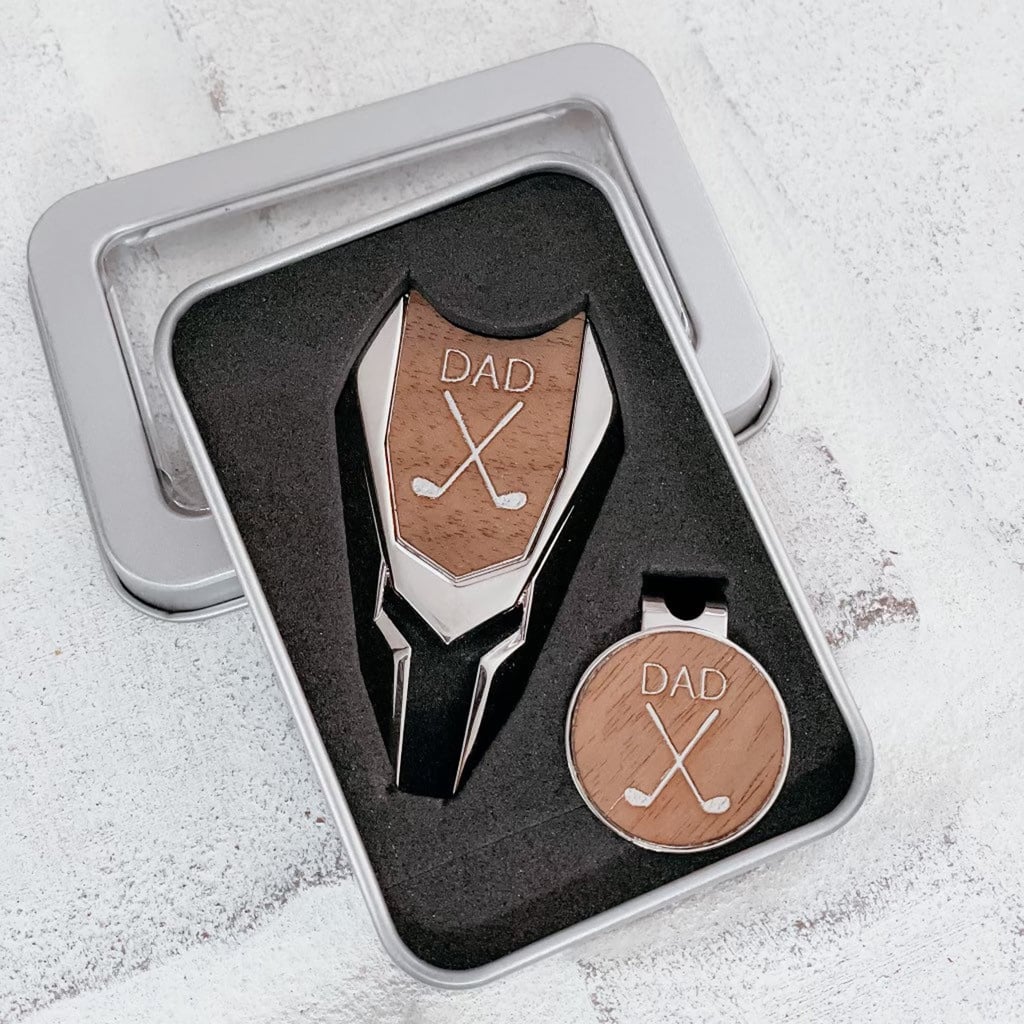 Personalized Golf  Ball Marker and Divot Tool Set