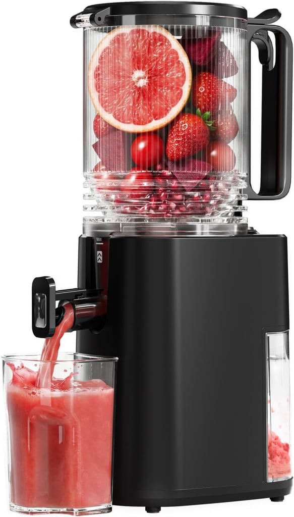 YOYDS Cold Press Juicer ($110, originally $190)
Spring is peak reset season, and this cold press juicer makes it easy to lean into fresh, feel-good habits without overcomplicating your mornings. It extracts juice slowly to preserve nutrients and flavor, so everything from greens to citrus blends taste better.