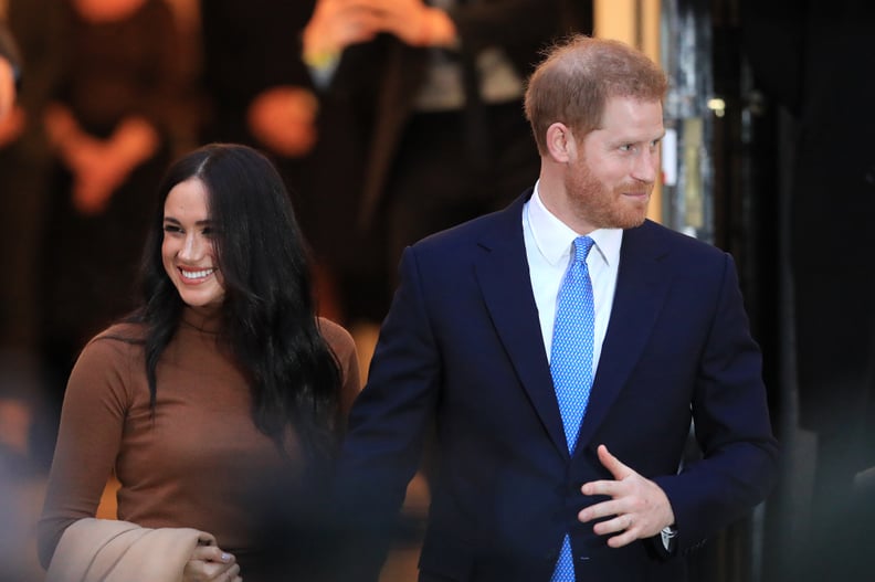 Prince Harry and Meghan Markle at Canada House in 2020