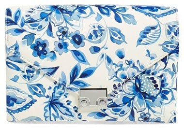 Loeffler Randall 'Lock' Floral Print Leather Clutch ($375)