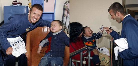 David Beckham Visits With Sick Kids in a Hospital in China David Beckham Visits With Sick Kids in a Hospital in China