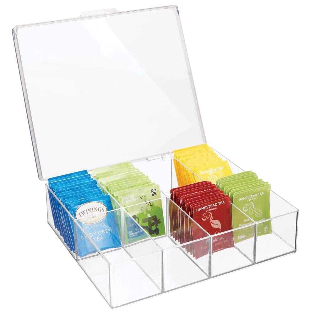 mDesign Tea Storage Organiser Box