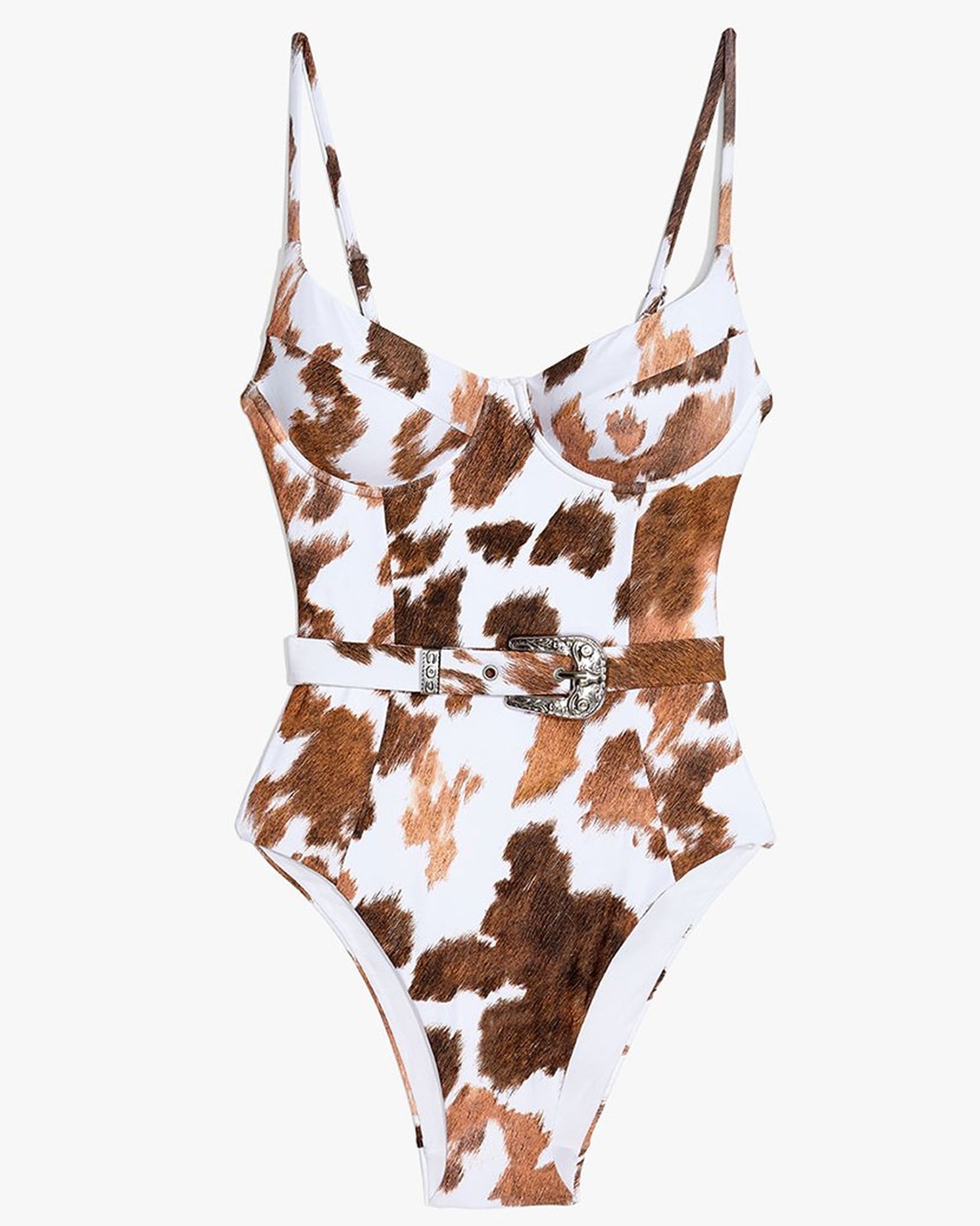 Kylie Jenner Cow Print One-Piece Swimsuit January 2019 | PS Fashion