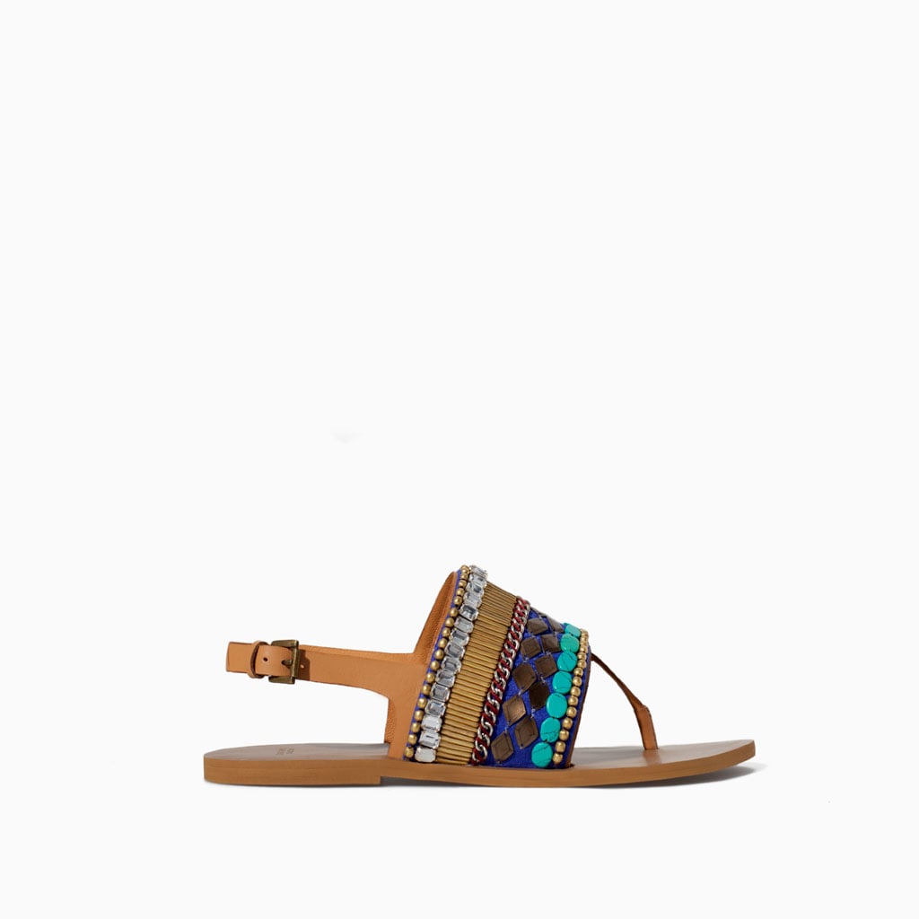 zara double strap flat sandals