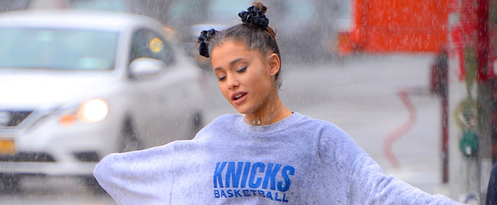 Ariana Grande Dances in the Pouring Rain in NYC After Skipping the Emmys