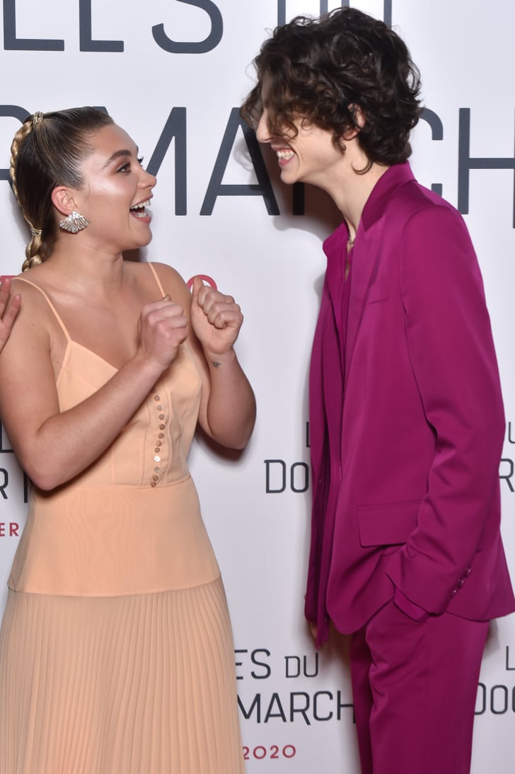 Florence Pugh and Timothée Chalamet at the Little Women Premiere in Paris See Photos of the