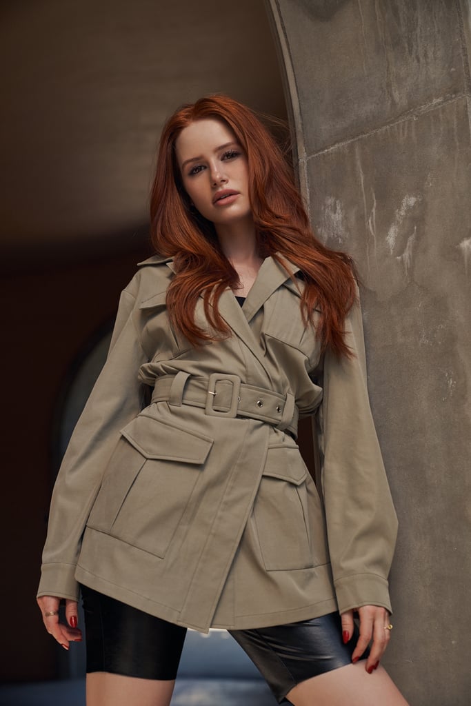 Shein x Madelaine Flap Pocket Detail Belted Coat