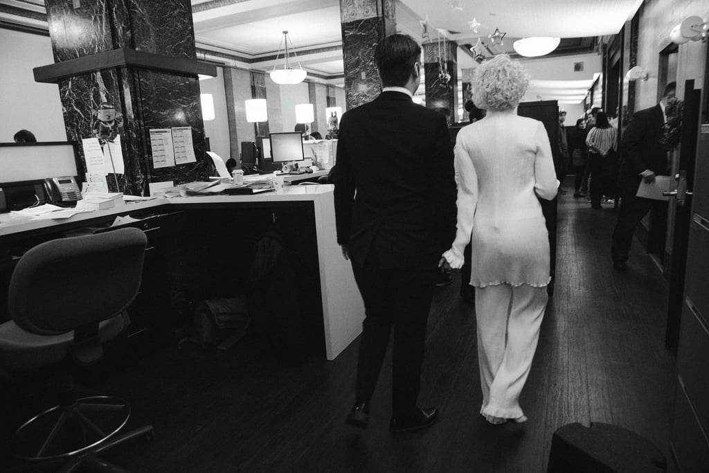 Julia Garner's Danielle Frankel Bridal Pantsuit