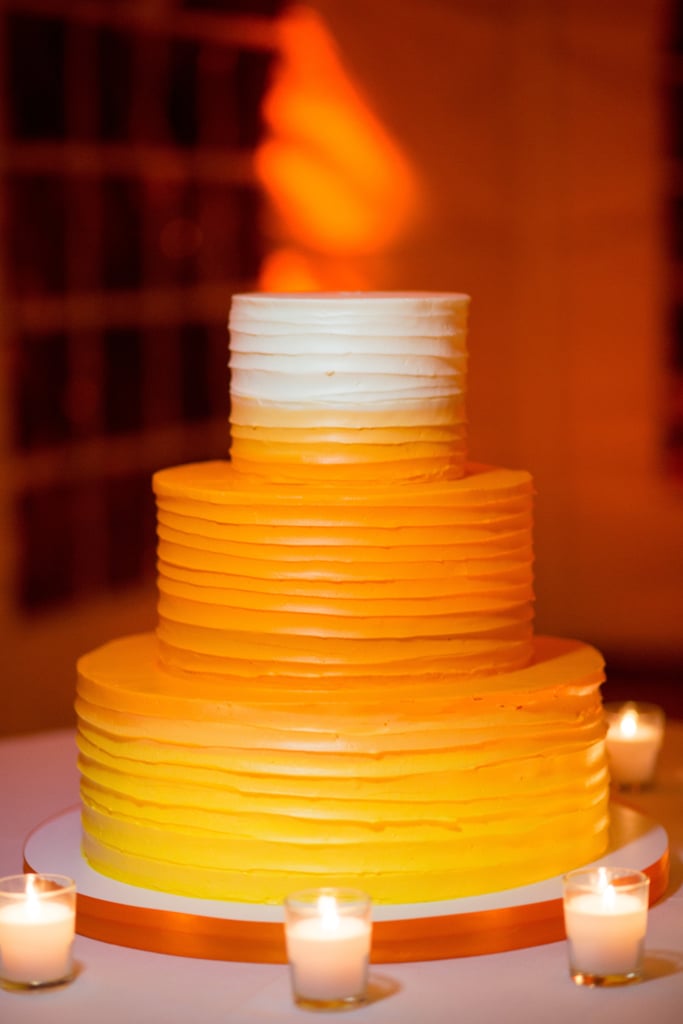 This naked orange ombré cake that looks like candy corn is fun but simple enough.