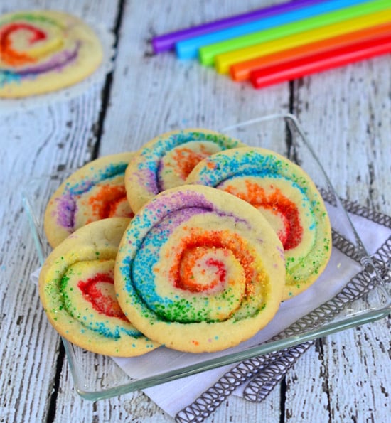 Rainbow Pinwheels