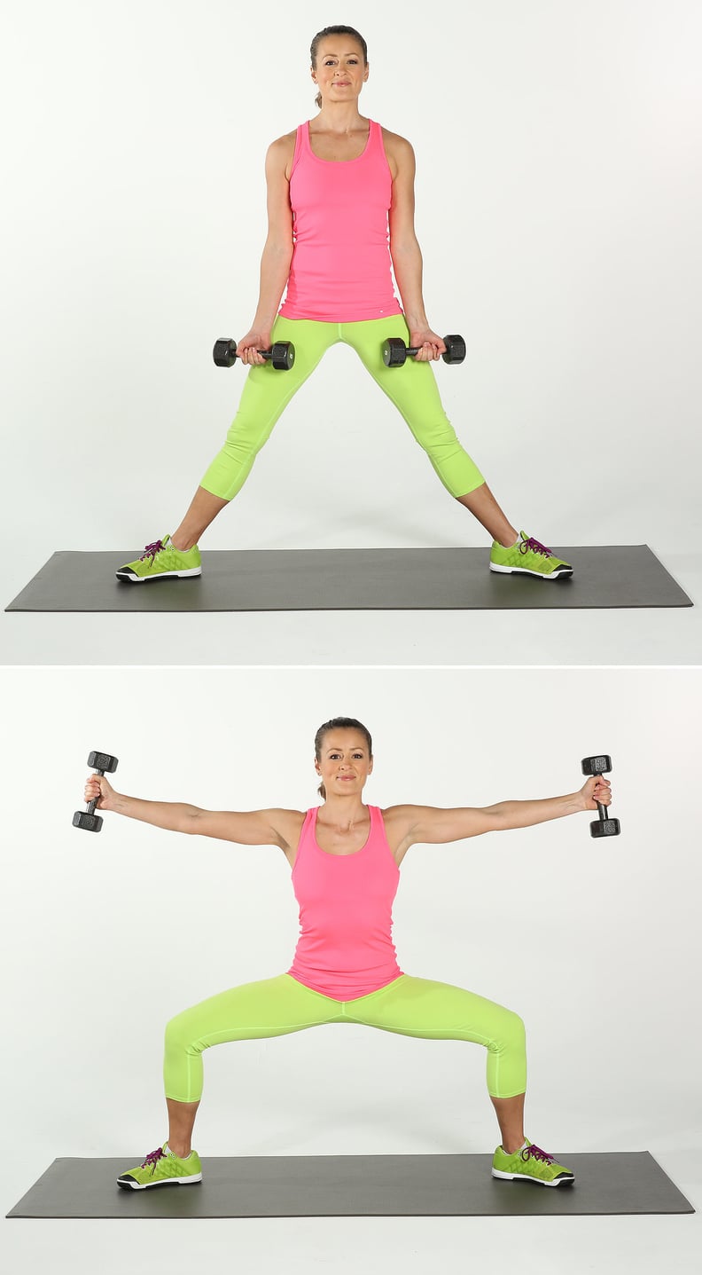 Circuit Two: Sumo Squat With Side Arm Raise