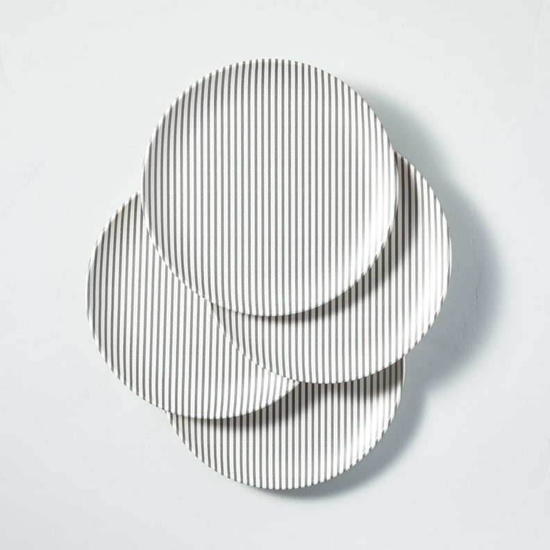 For Dinner Parties: Ticking Stripe Bamboo-Melamine Dinner Plate