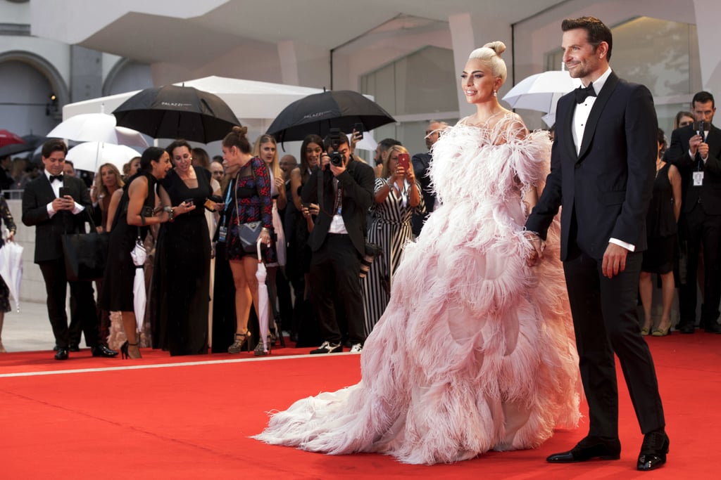 Lady Gaga Pink Valentino Dress at Venice Film Festival