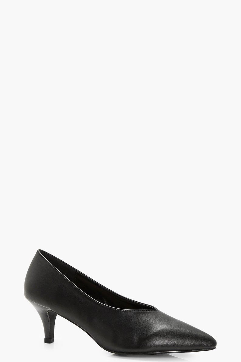 Boohoo Poppy Pointed High Vamp Kitten Heels