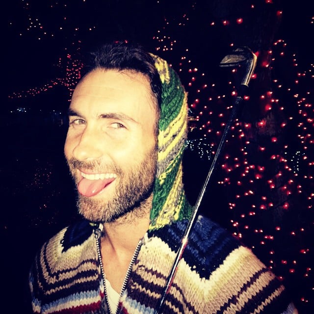 Behati Prinsloo shared a sweet picture of her "biggest present," Adam Levine.