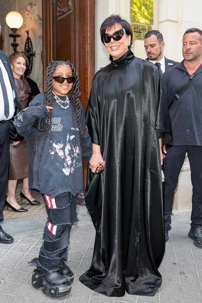 North West and Kris Jenner at the Balenciaga Couture Autumn 2022 Show