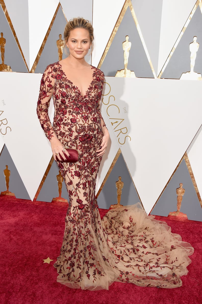 Chrissy Teigen Wore Marchesa to the 2016 Academy Awards