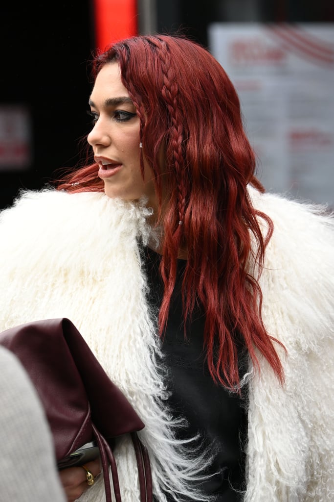 Dua Lipa's Red Hair in November 2023