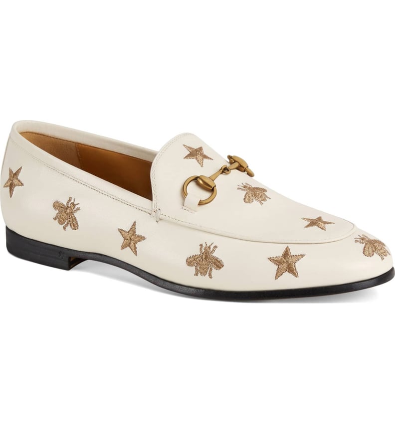 Gucci Jordaan Embroidered Bee Loafer