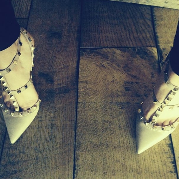Hilary Duff showed off these spiked Valentino stunners.
Source: Instagram user hilaryduff